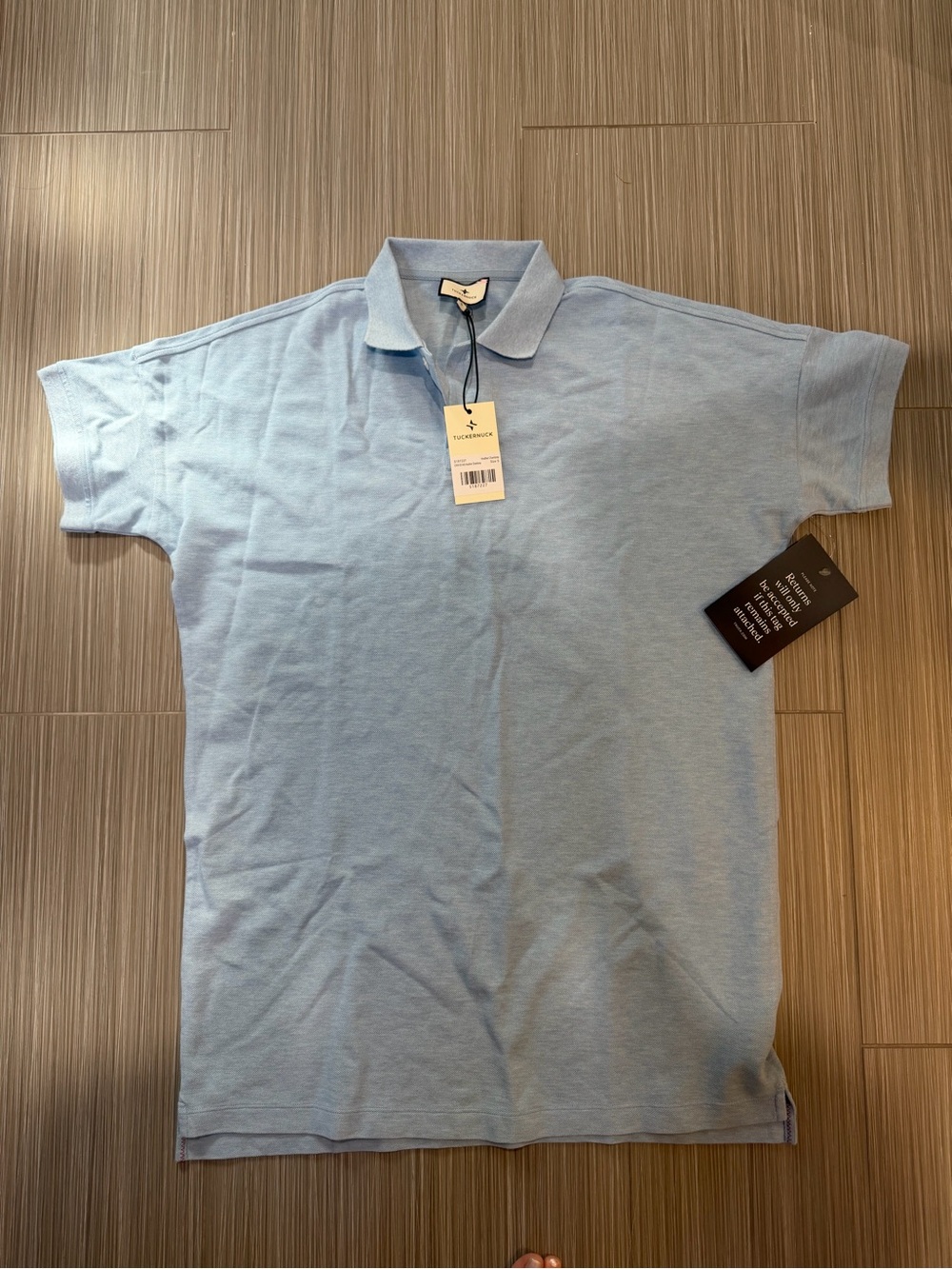 Classic Light Blue Polo Shirt Dress -